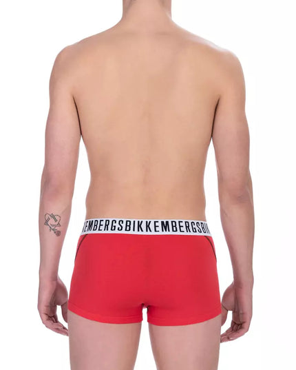 Bikkembergs Red Cotton Men's Underwear Trunk