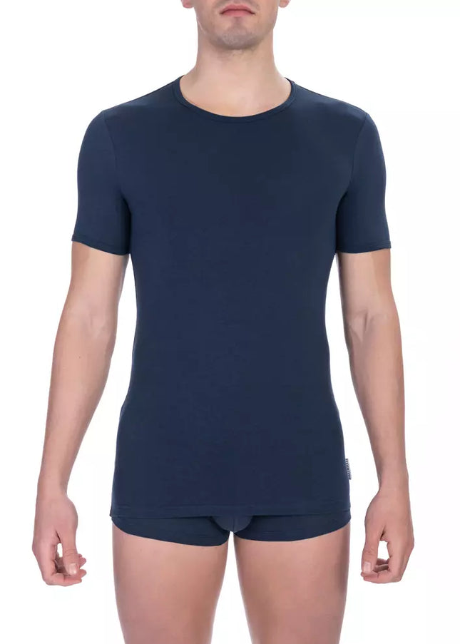 Bikkembergs Blue Cotton Men T-Shirt