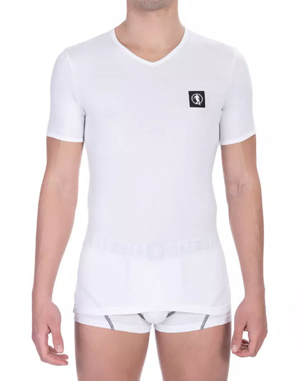 Bikkembergs White Cotton Men T-Shirt