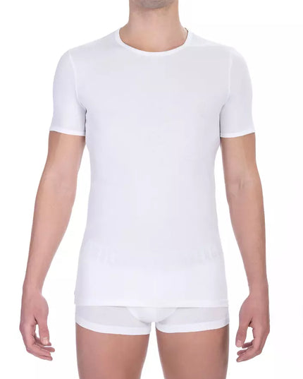 Bikkembergs White Cotton Men T-Shirt