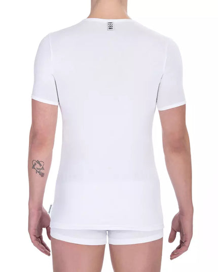 Bikkembergs White Cotton Men T-Shirt