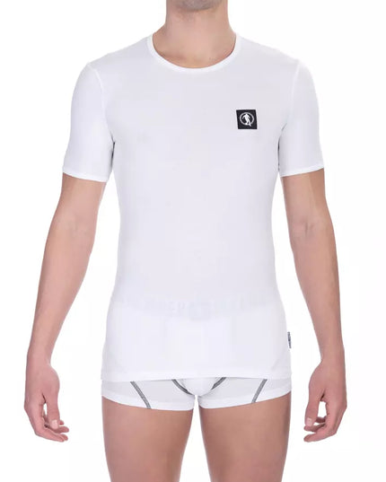 Bikkembergs White Cotton Men T-Shirt