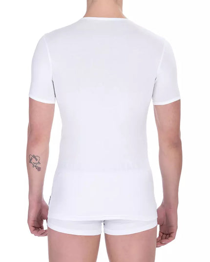 Bikkembergs White Cotton Men T-Shirt