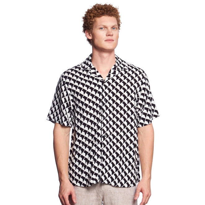 Box Cutter Relaxed Fit Short Sleeve Button Down Shirt-SHIRT-Eight X-MULTI-4XL-Urbanheer