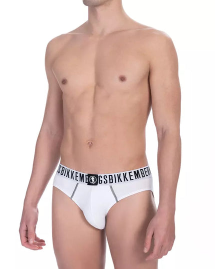 Bikkembergs White Cotton Mens Brief