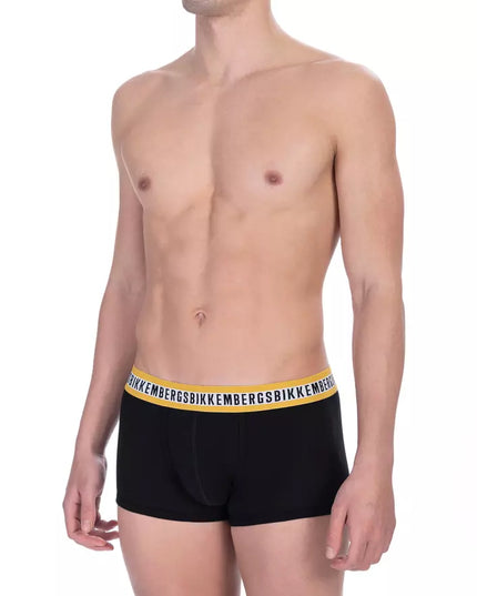 Bikkembergs Black Cotton Men Underwear Trunk Pack