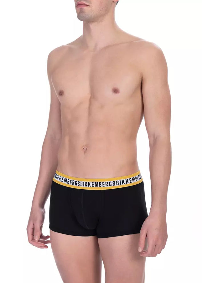 Bikkembergs Black Cotton Men Underwear Trunk Pack