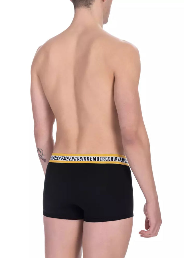 Bikkembergs Black Cotton Men Underwear Trunk Pack