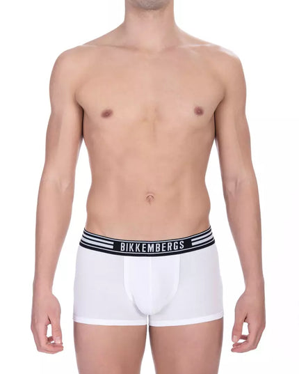 Bikkembergs White Cotton Men Trunk