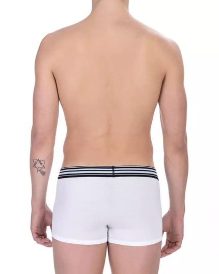 Bikkembergs White Cotton Men Trunk