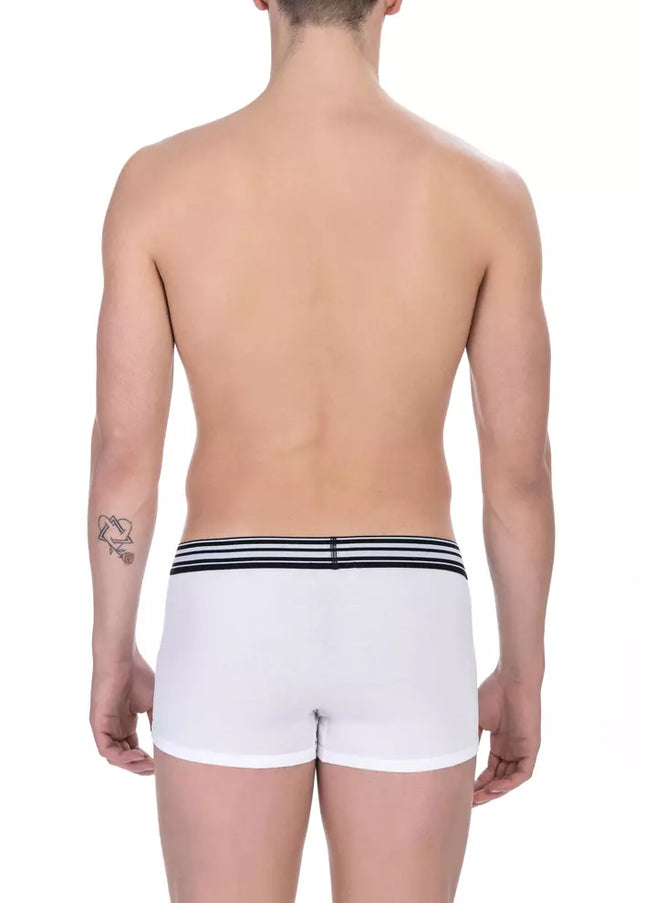 Bikkembergs White Cotton Men Trunk