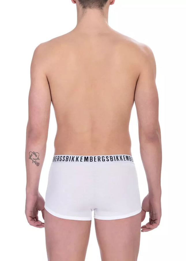 Bikkembergs White Cotton Men Underwear Trunk Pack