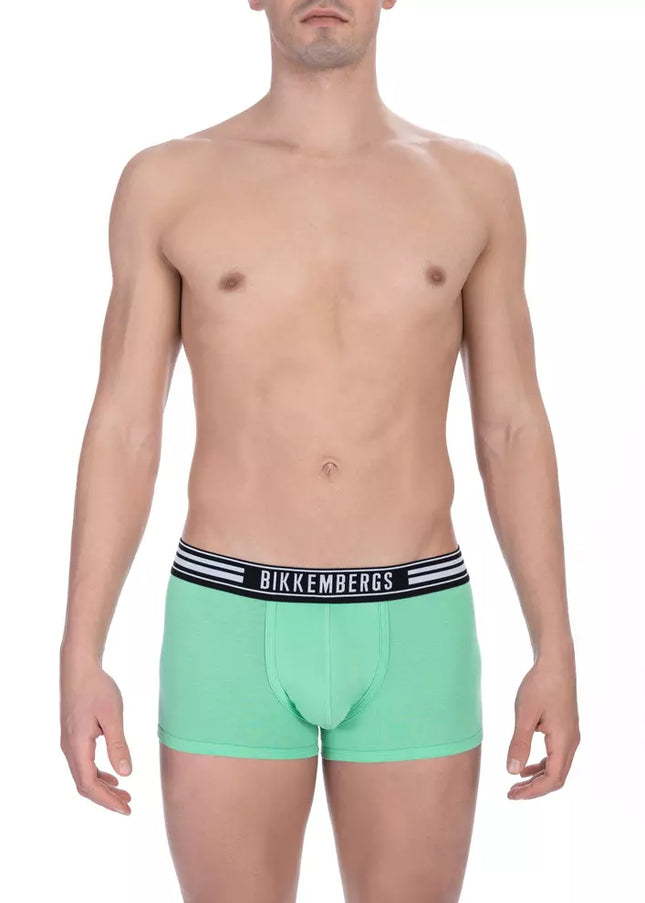 Bikkembergs Green Cotton Men Trunk