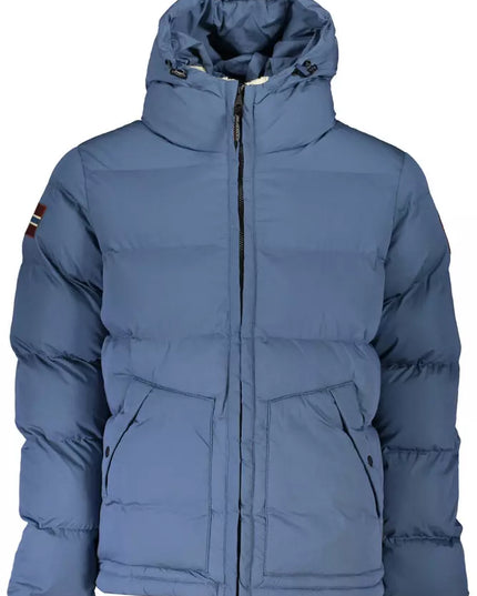 Napapijri Blue Polyester Men Jacket