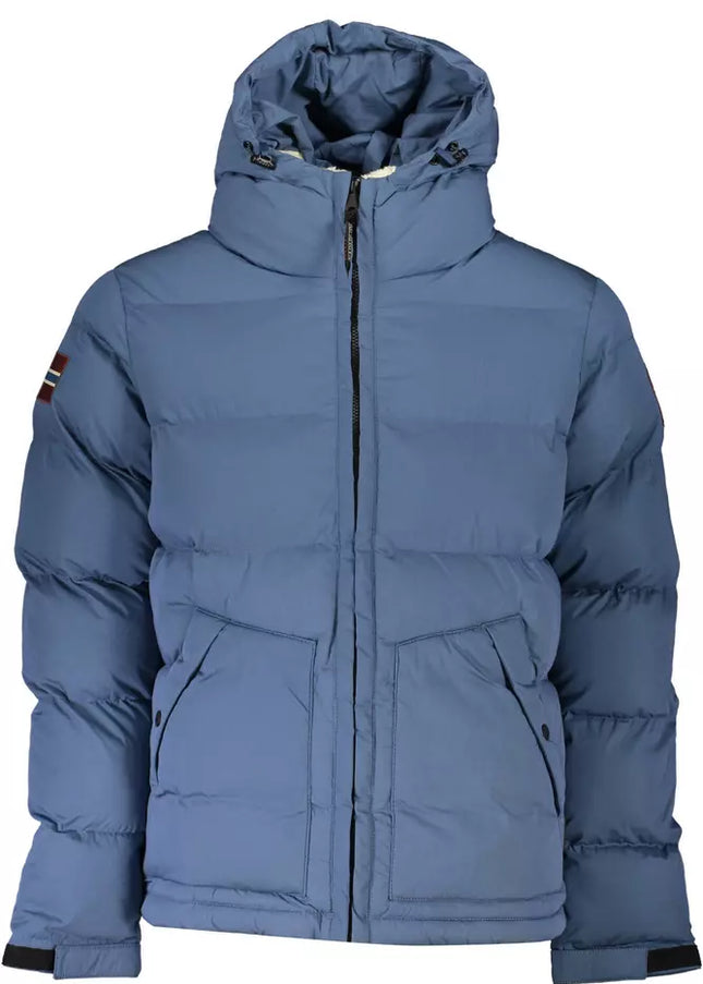 Napapijri Blue Polyester Men Jacket