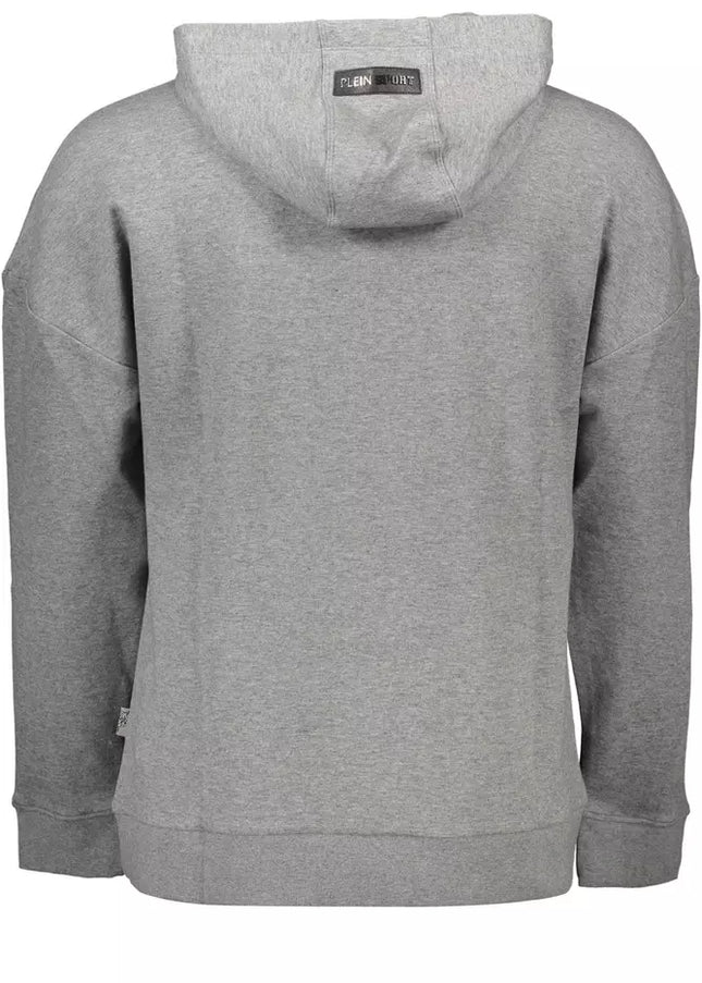 Plein Sport Gray Cotton Men Sweatshirt