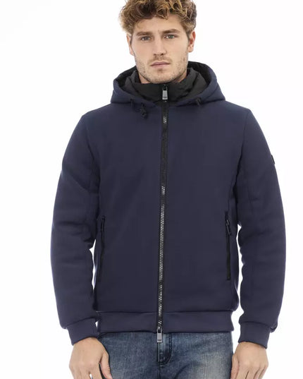 Baldinini Trend Blue Polyester Men Jacket