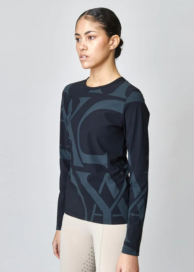 Monogram Long Sleeve Shirt Black-Shirt-Yagya-Urbanheer