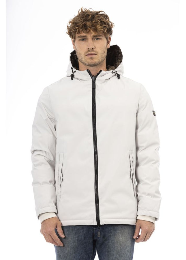 Baldinini Trend White Polyester Men Jacket