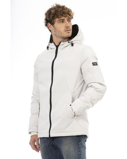 Baldinini Trend White Polyester Men Jacket