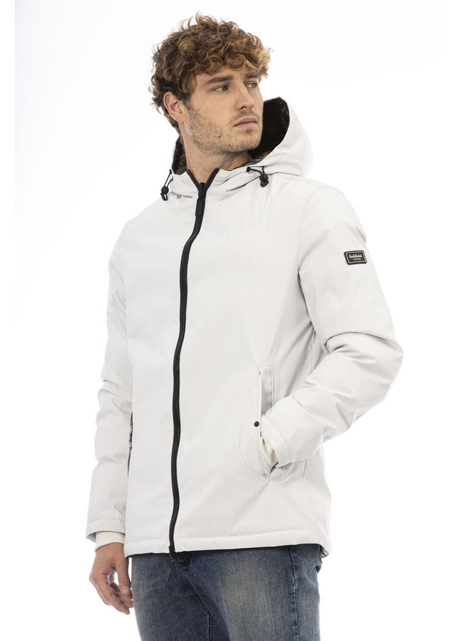 Baldinini Trend White Polyester Men Jacket