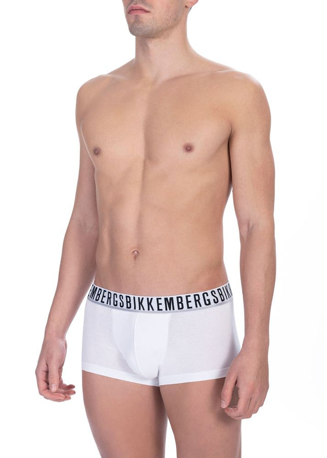 Bikkembergs White Cotton Men's Underwear Trunk Pack