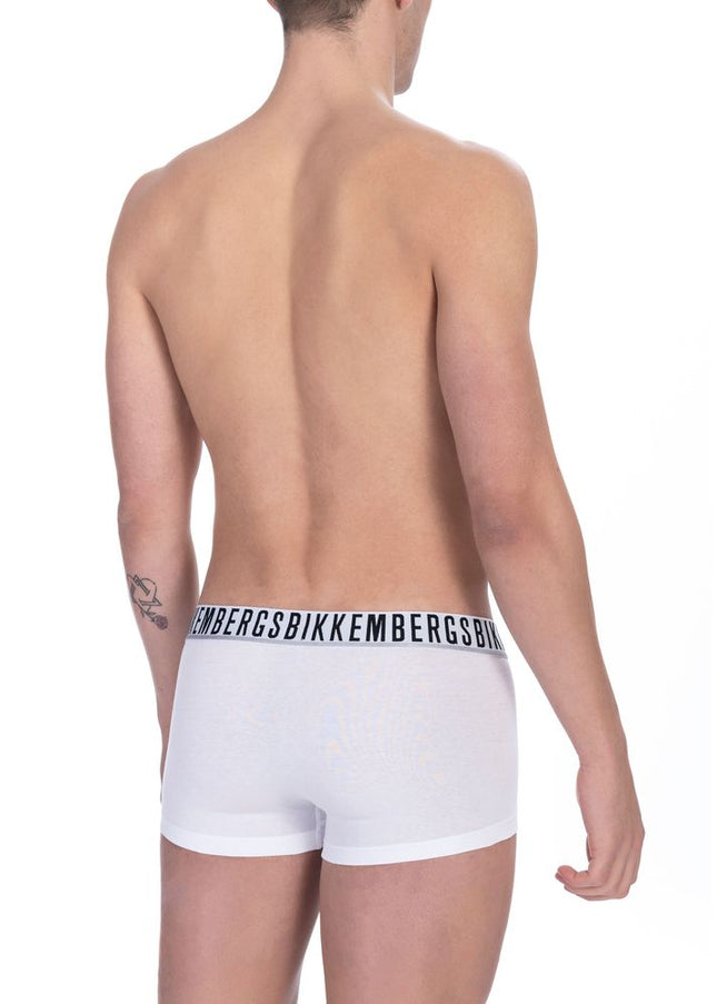 Bikkembergs White Cotton Men's Underwear Trunk Pack