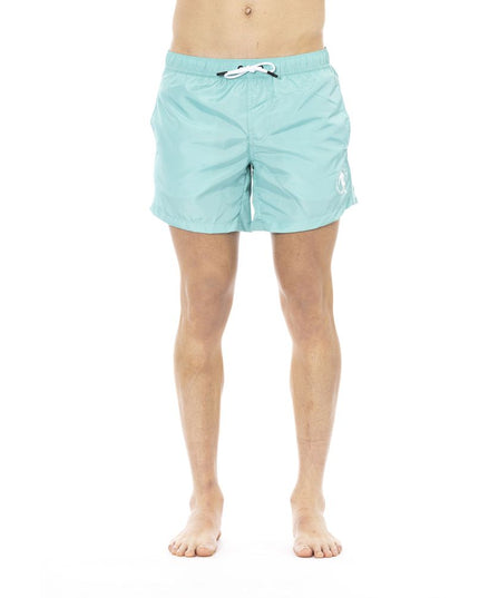 Bikkembergs Light Blue Polyester Men Swim Short