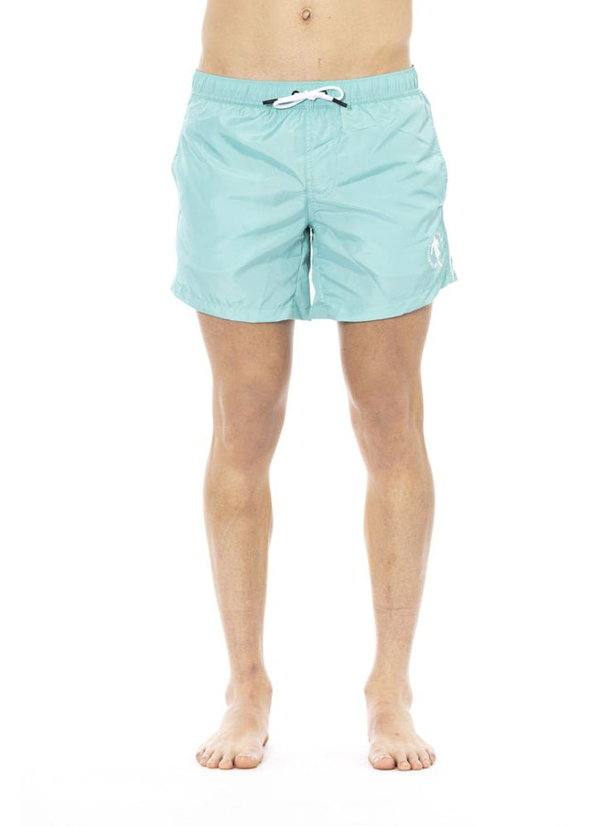 Bikkembergs Light Blue Polyester Men Swim Short