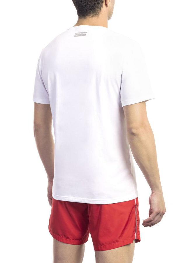 Bikkembergs White Cotton Men T-Shirt