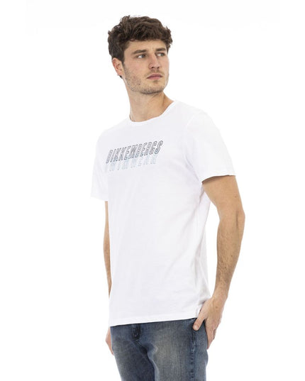 Bikkembergs White Cotton Men T-Shirt