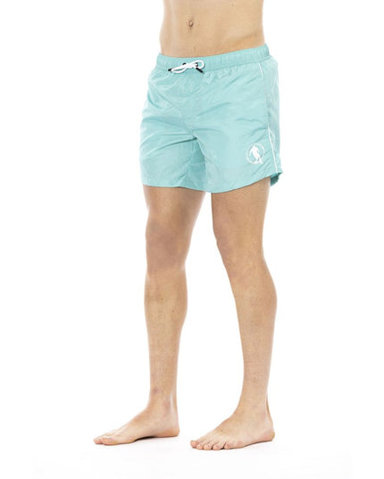 Bikkembergs Light Blue Polyester Men Swim Short