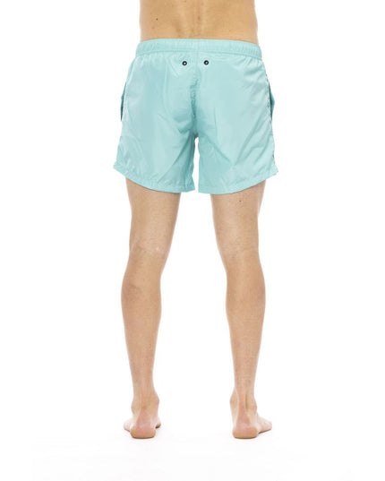 Bikkembergs Light Blue Polyester Men Swim Short