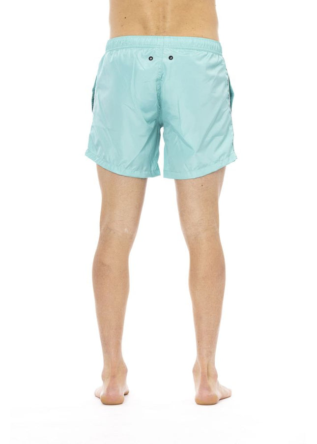 Bikkembergs Light Blue Polyester Men Swim Short