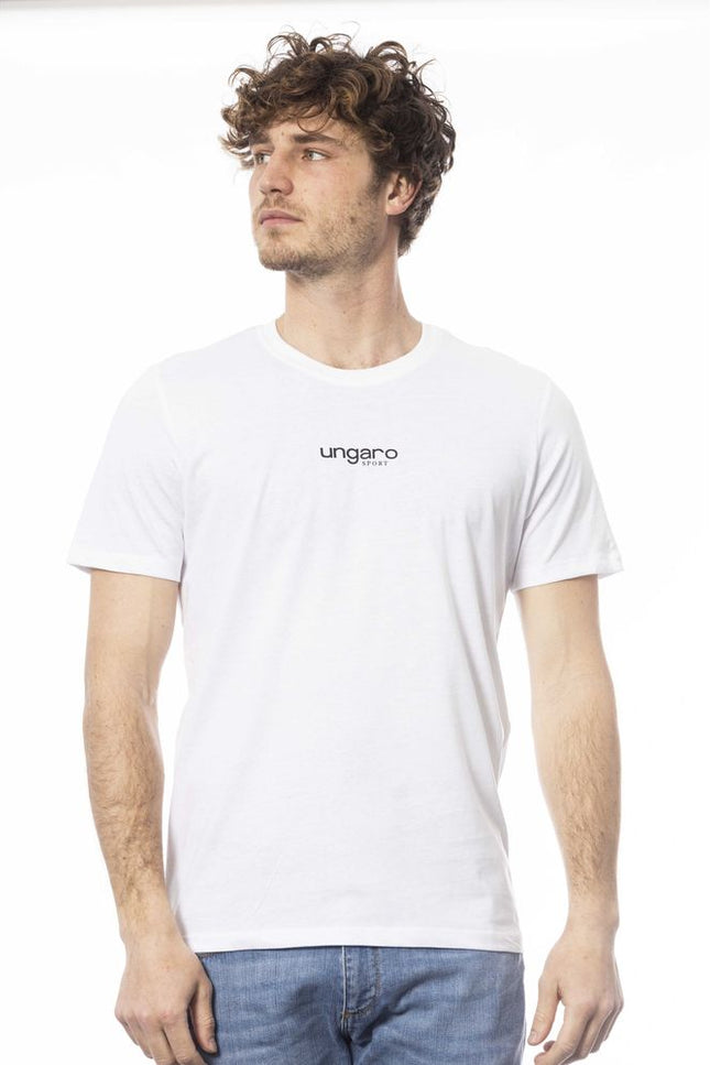 Ungaro Sport White Cotton Men T-Shirt