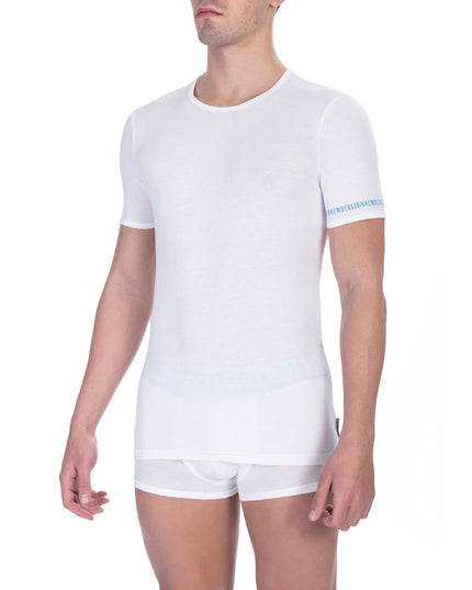 Bikkembergs White Cotton Men T-Shirt