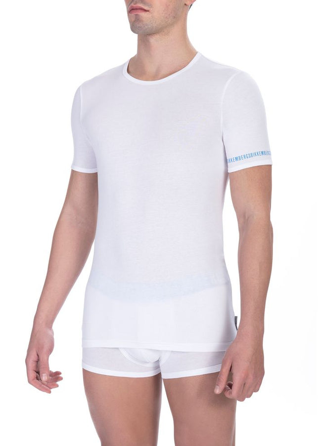 Bikkembergs White Cotton Men T-Shirt