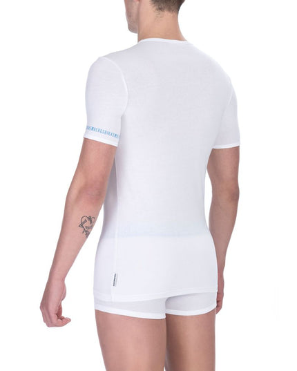 Bikkembergs White Cotton Men T-Shirt