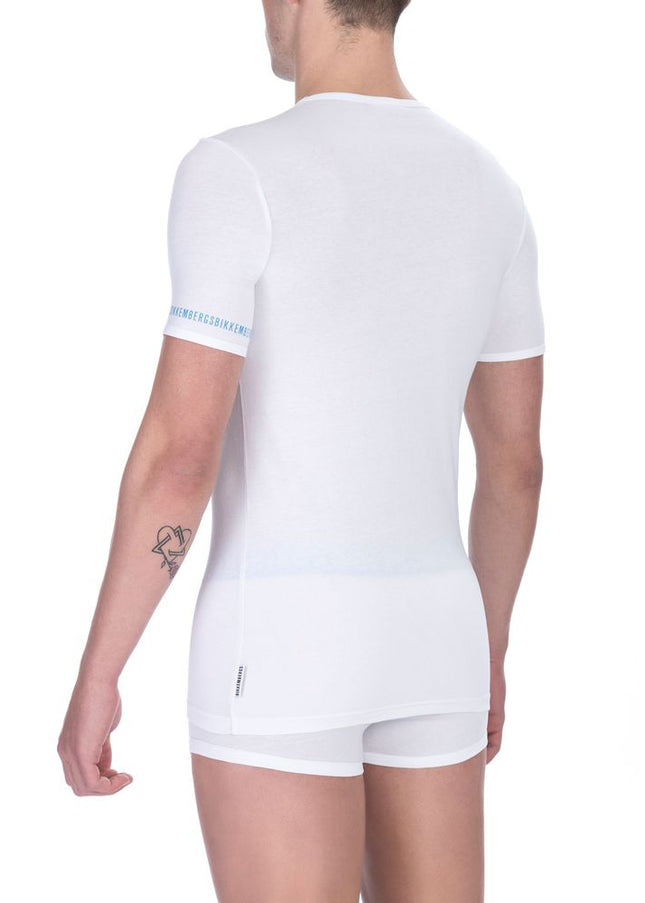 Bikkembergs White Cotton Men T-Shirt