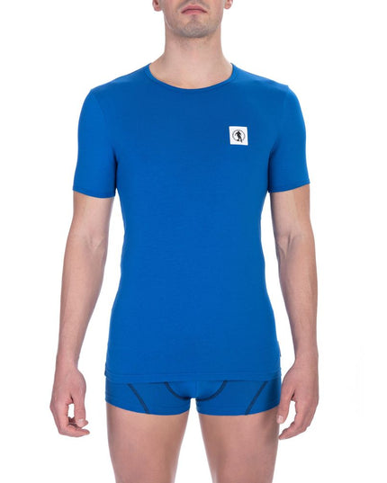 Bikkembergs Blue Cotton Men T-Shirt