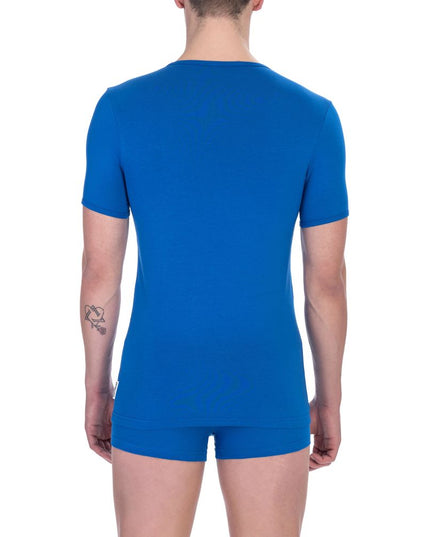 Bikkembergs Blue Cotton Men T-Shirt