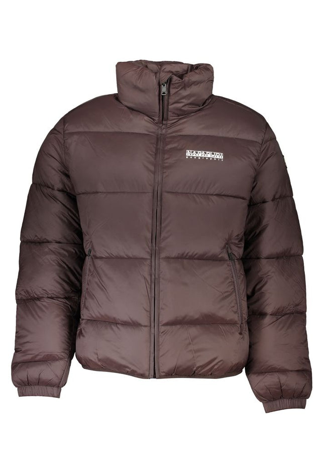 Napapijri Brown Polyamide Men Jacket