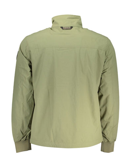 Napapijri Chic Waterproof Green Jacket with Contrast Accents