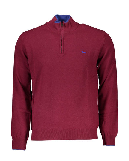 Harmont & Blaine Elegant Half-Zip Sweater with Embroidery Detail