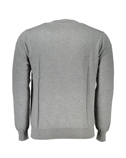 Harmont & Blaine Chic Gray Crew Neck Cotton Blend Sweater