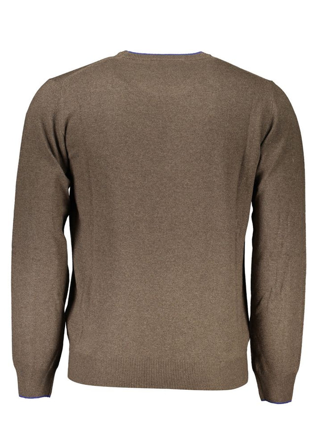 Harmont & Blaine Elegant Crew Neck Contrast Detail Sweater