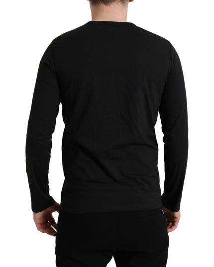 Emporio Armani Black Logo Long Sleeves Underwear Pullover Sweater