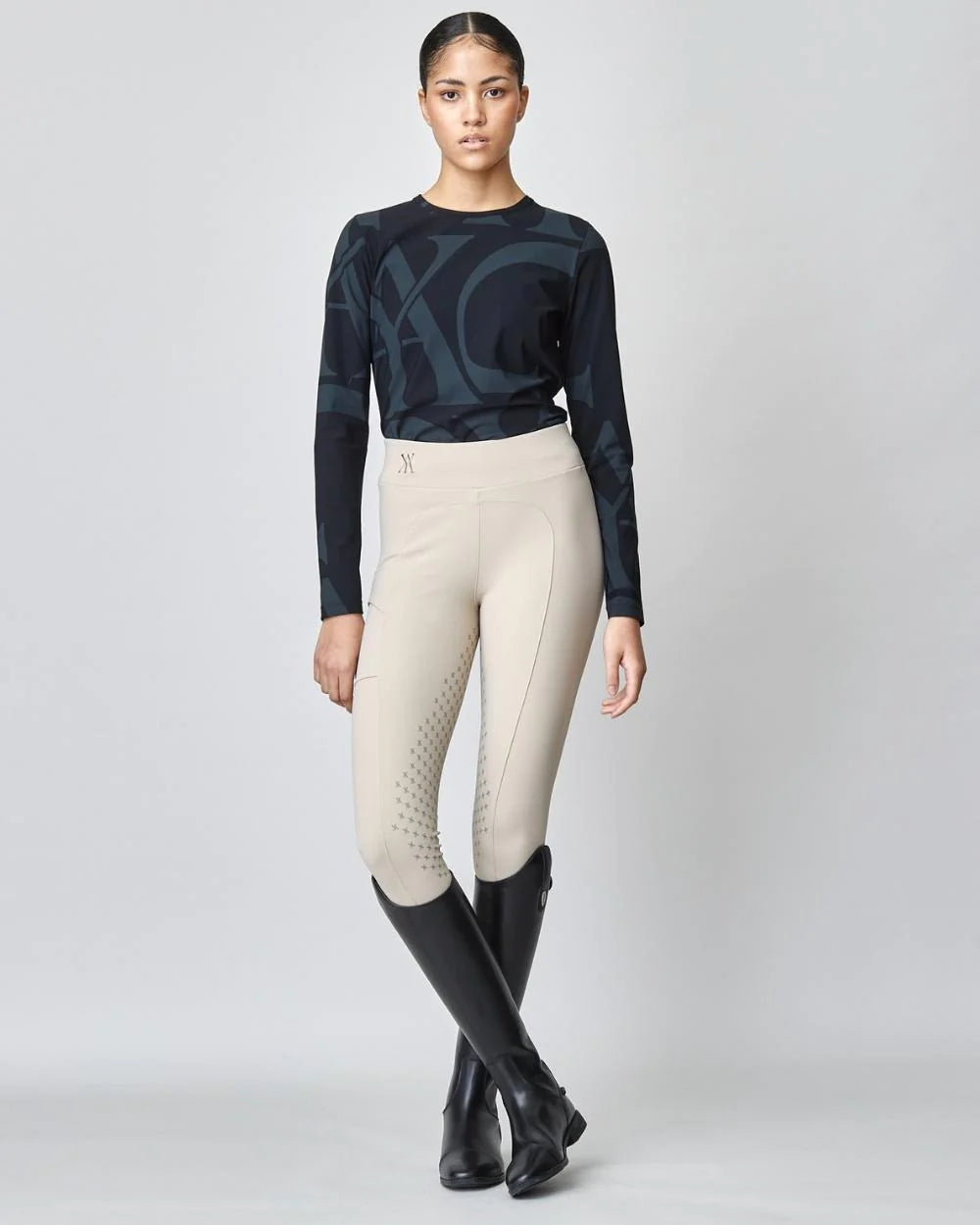 Compression Pull-On Riding Breeches Tan-Breeches-Yagya-Urbanheer