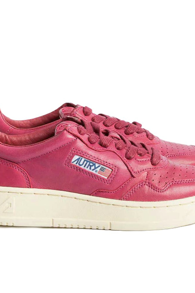 Autry Fuchsia Leather Di Capra Sneaker