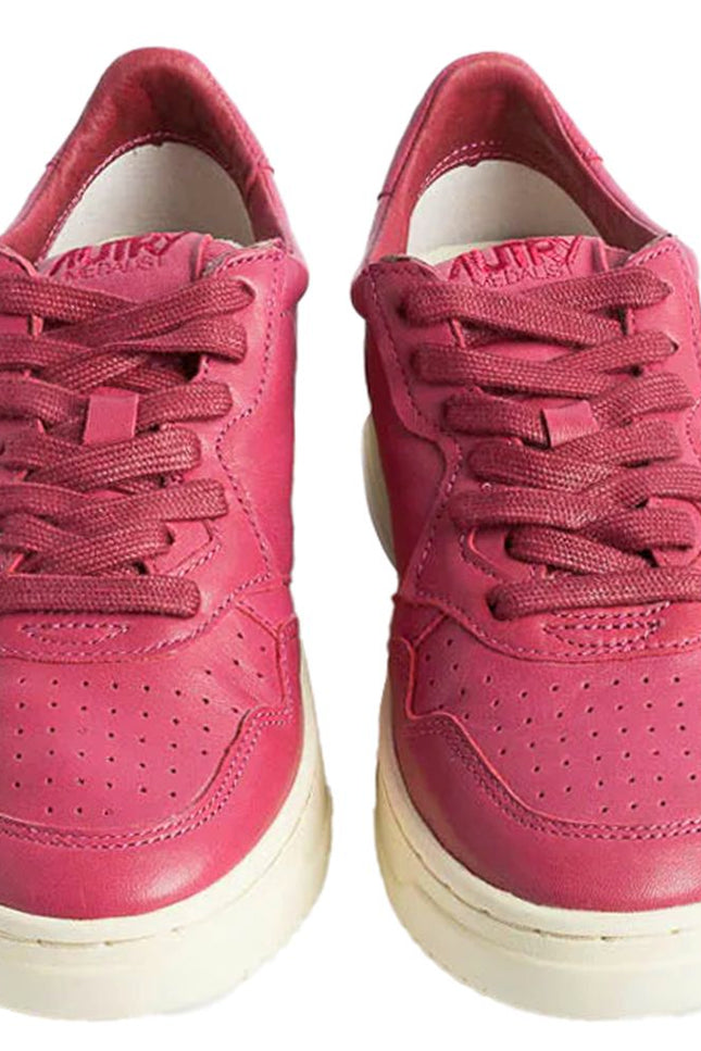 Autry Fuchsia Leather Di Capra Sneaker